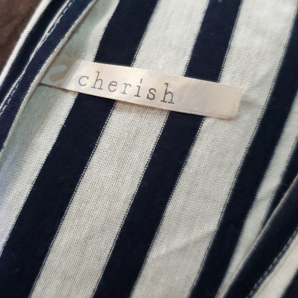 Cherish black white striped blouse M - Picture 5 of 7